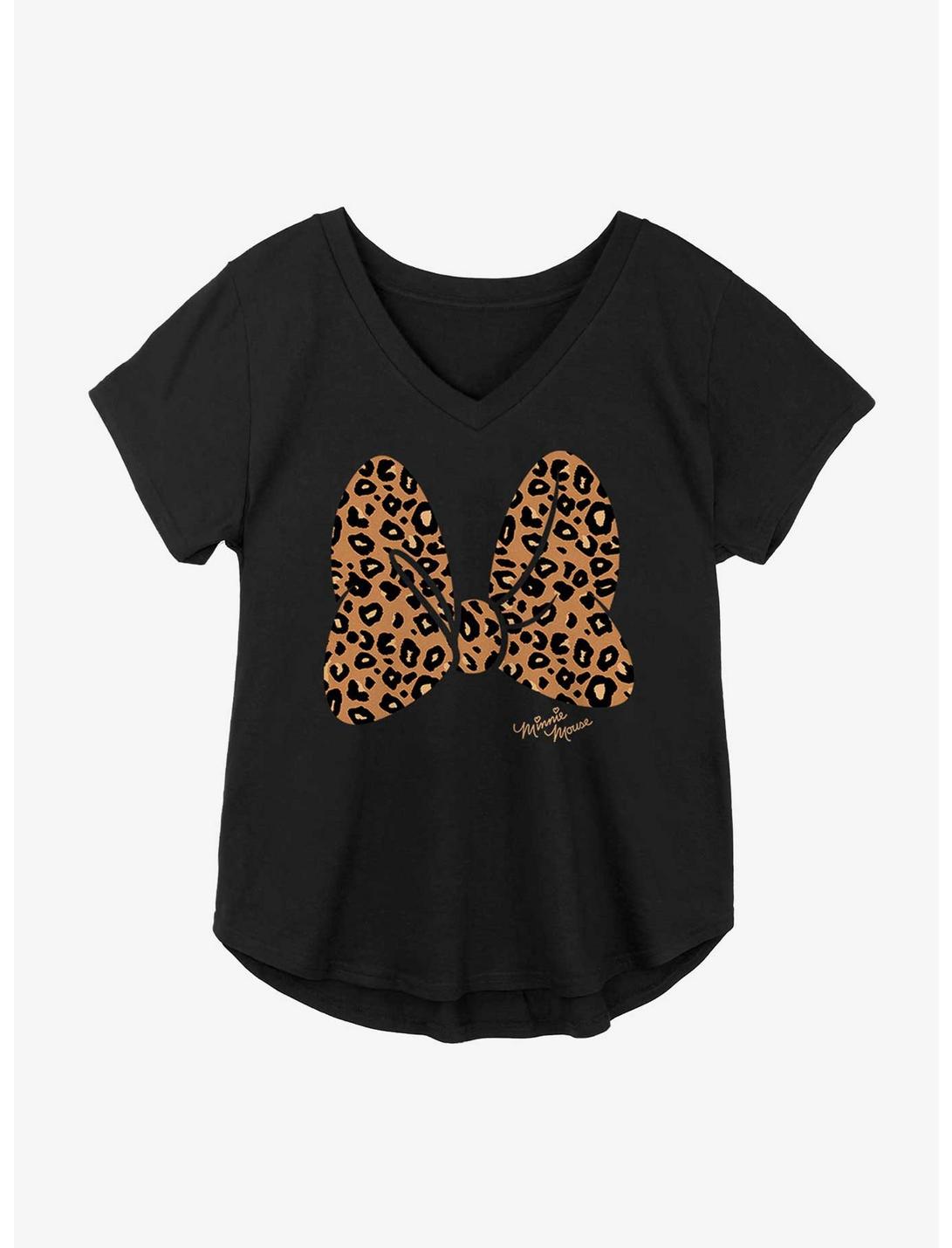 Disney Minnie Mouse Animal Print Bow Girls Plus Size T-Shirt