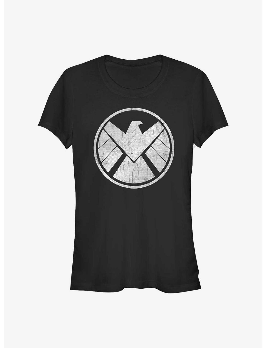 T-shirt Fille Marvel Avengers Bouclier Vieilli