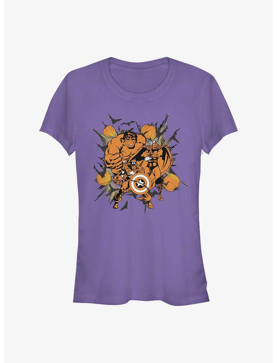 Marvel Avengers Group Pumpkin Girls T-Shirt