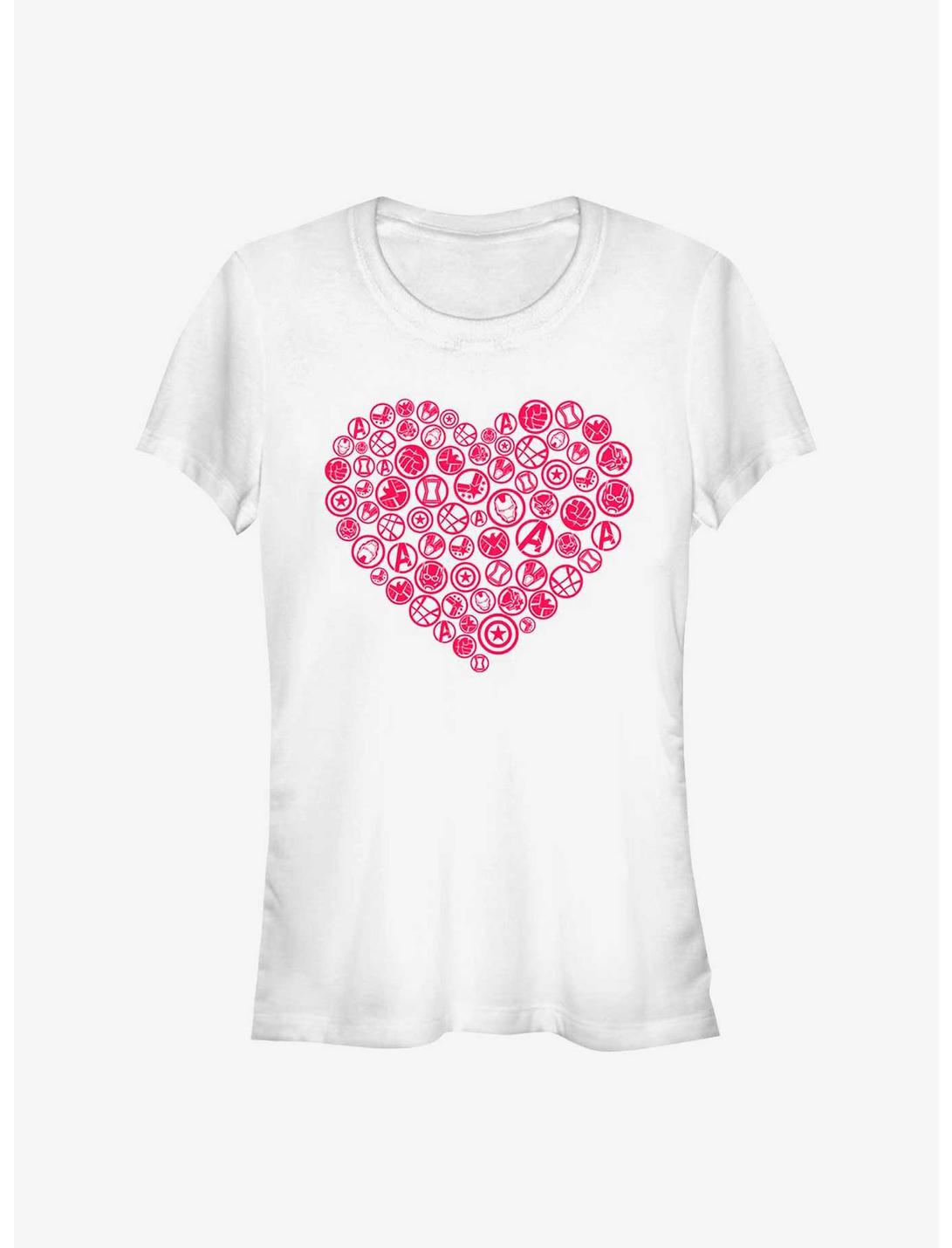 Marvel Avengers Heart Icons Girls T-Shirt