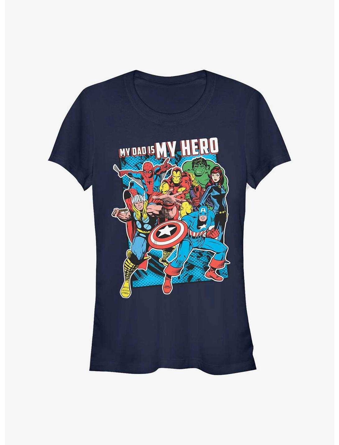 Marvel Avengers My Dad Is My Hero Girls T-Shirt