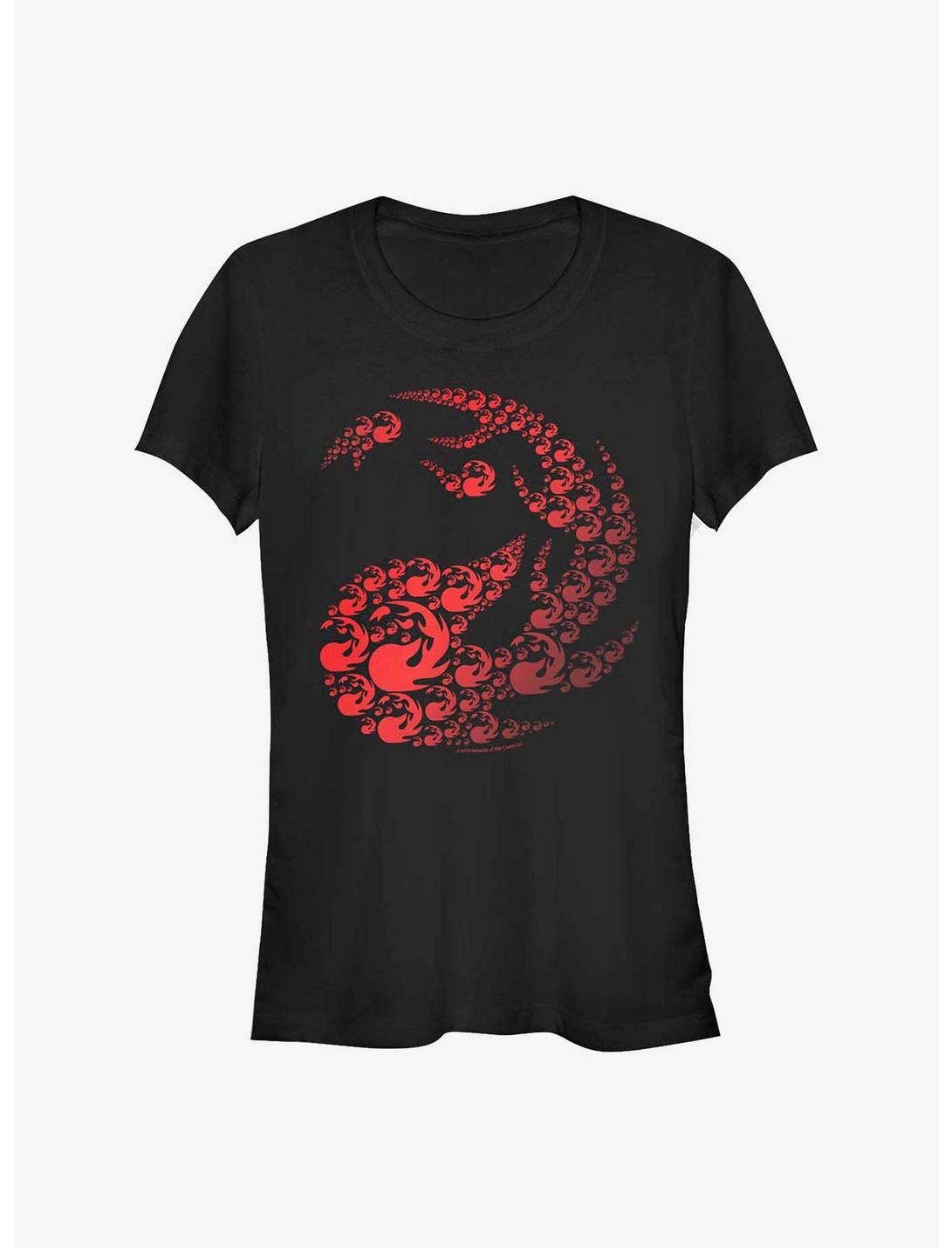 Magic The Gathering Red Mana Icon Symbol Girls T-Shirt