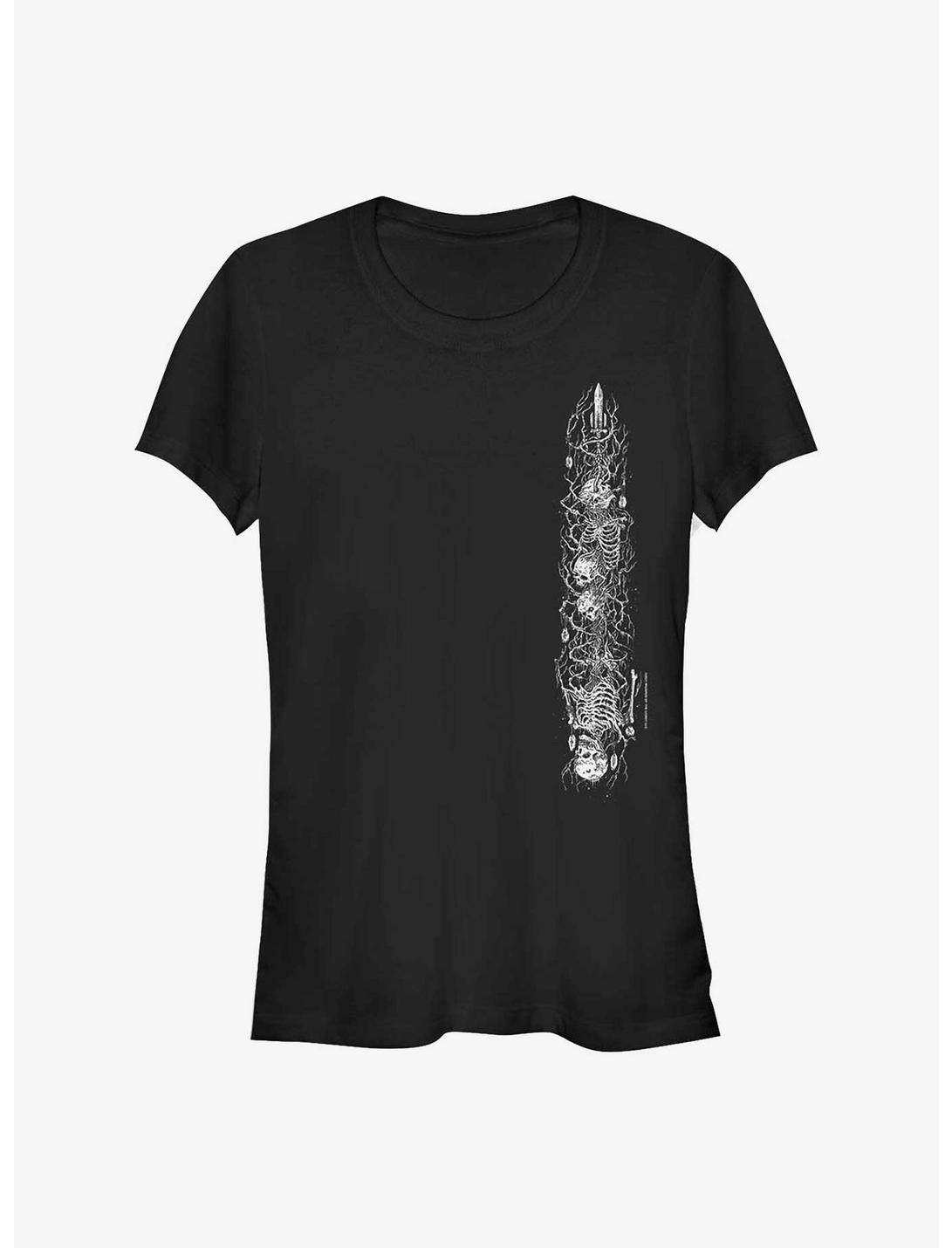 Magic The Gathering Skeleton Left Stack Girls T-Shirt