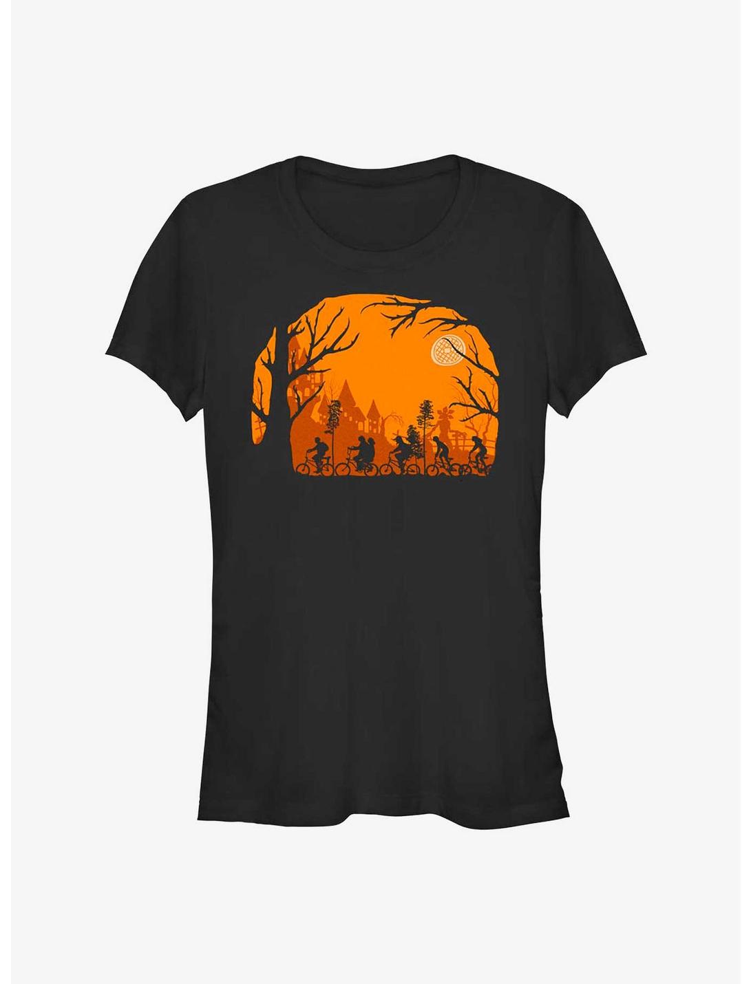 Stranger Things Halloween Silhouette Girls T-Shirt