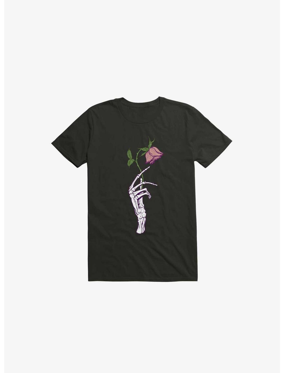 The Dead Rose Skeleton Hand Black T-Shirt