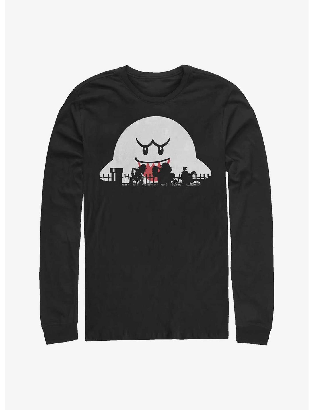T-shirt à manches longues silhouettes Mario d'Halloween Nintendo