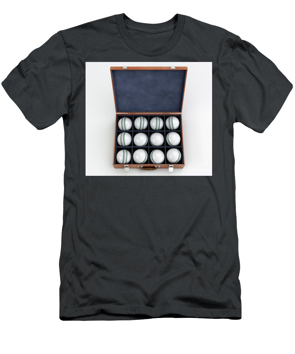 17 Cricket Balls in Display Box Allan Swart T-Shirt