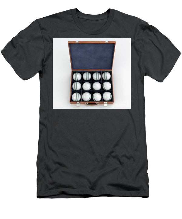 17 Cricket Balls in Display Box Allan Swart T-Shirt