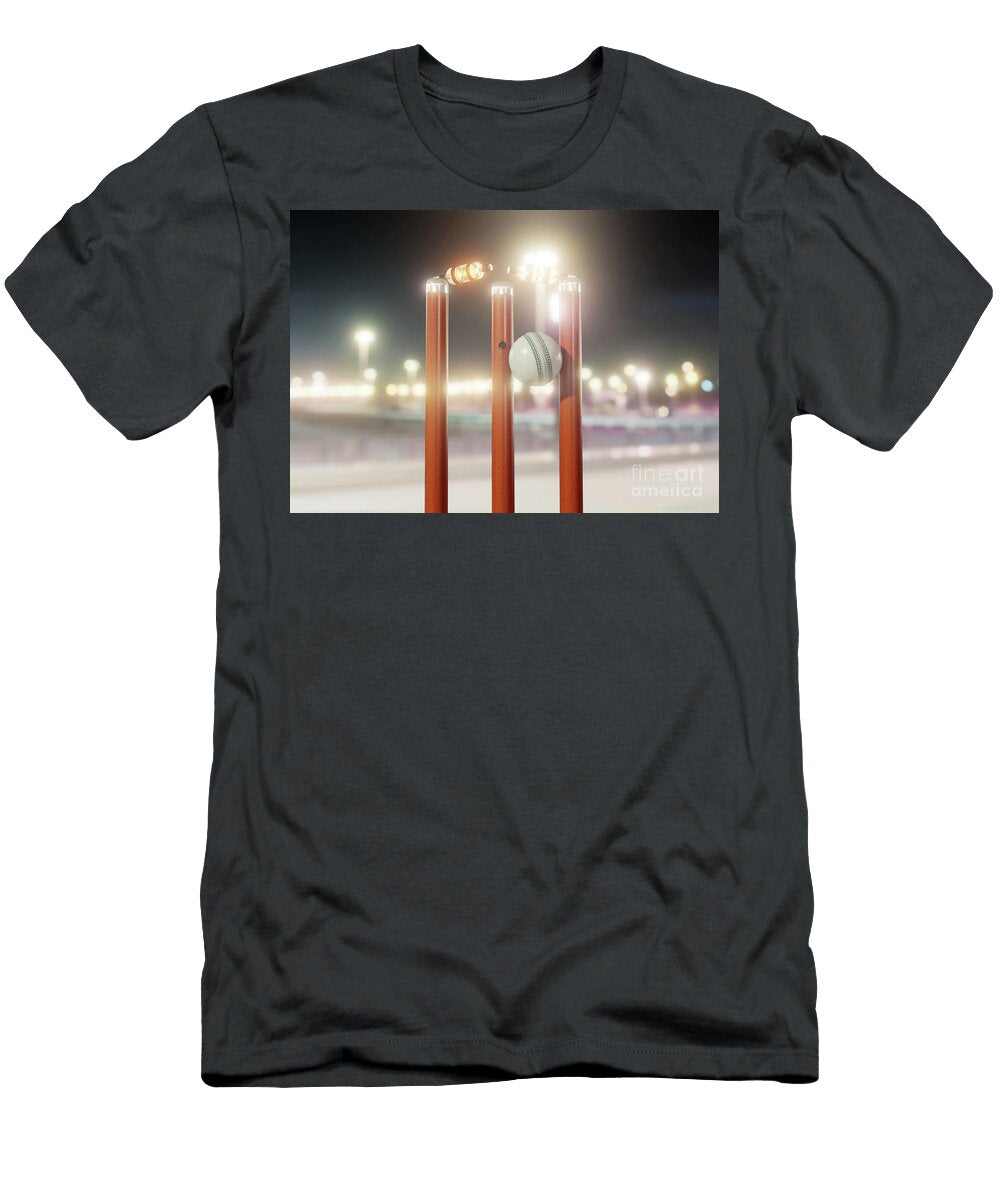 17 Cricket Wicket Stumps Allan Swart T-Shirt