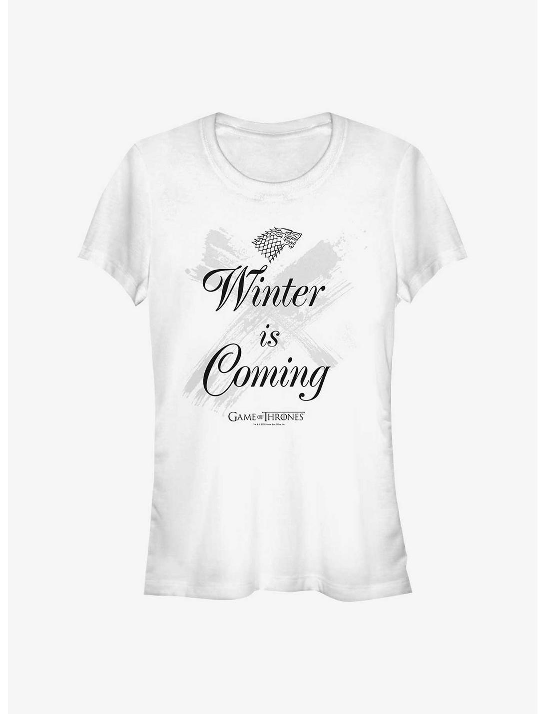 T-shirt Fille Game Of Thrones Maison Stark L'hiver Vient