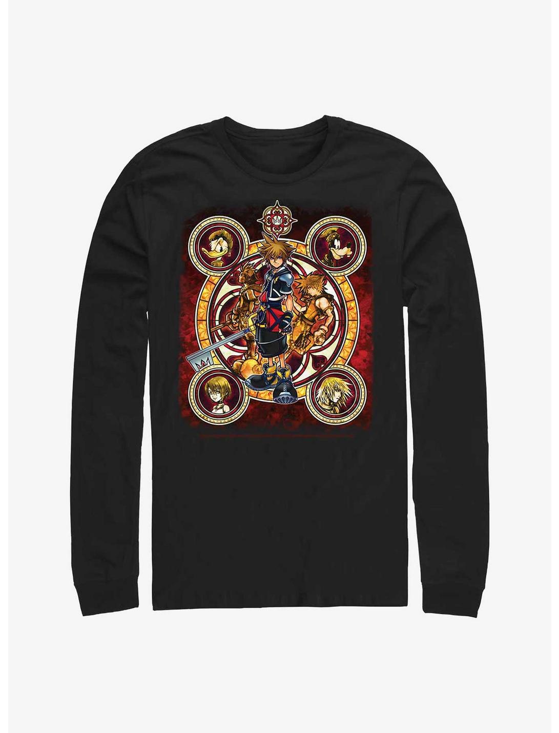 T-shirt à manches longues Disney Kingdom Hearts Kingdom avec personnages en cercle