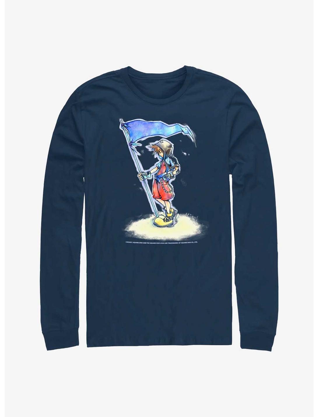 Disney Kingdom Hearts Sora With Flag Long-Sleeve T-Shirt