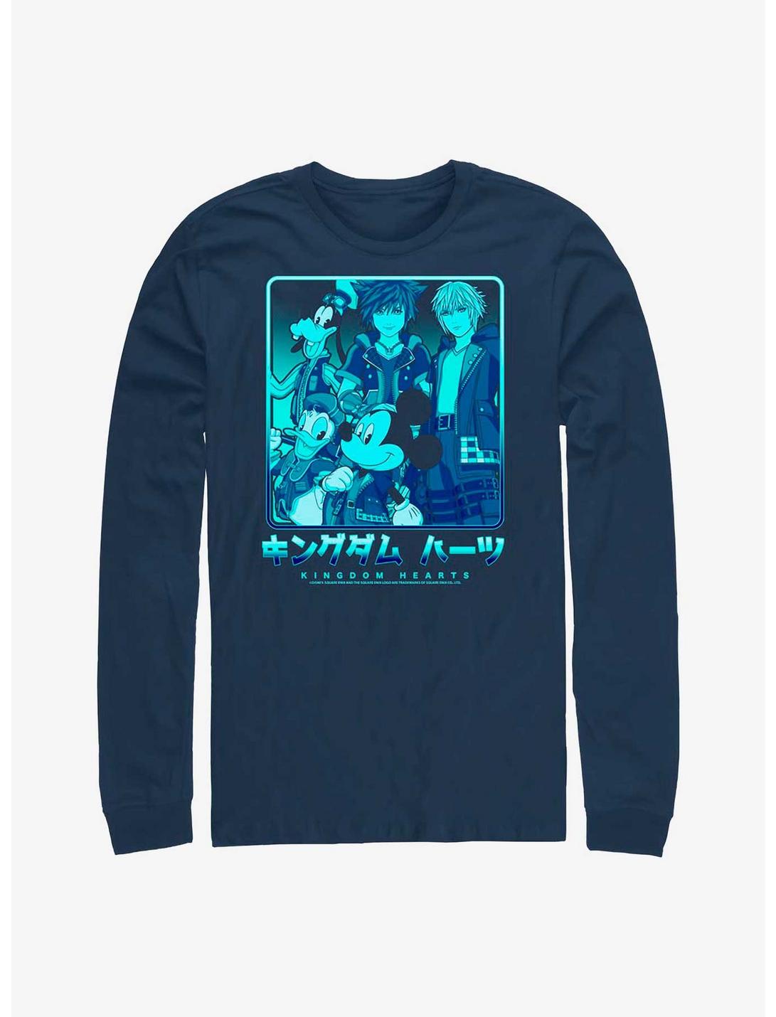 T-shirt à manches longues Disney Kingdom Hearts avec personnages et Keyblade