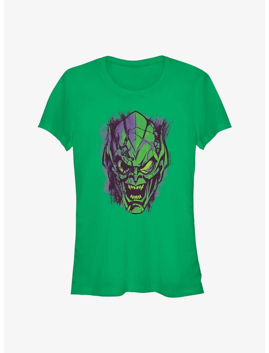 Marvel Spider-Man: No Way Home Green Goblin Face Girls T-Shirt