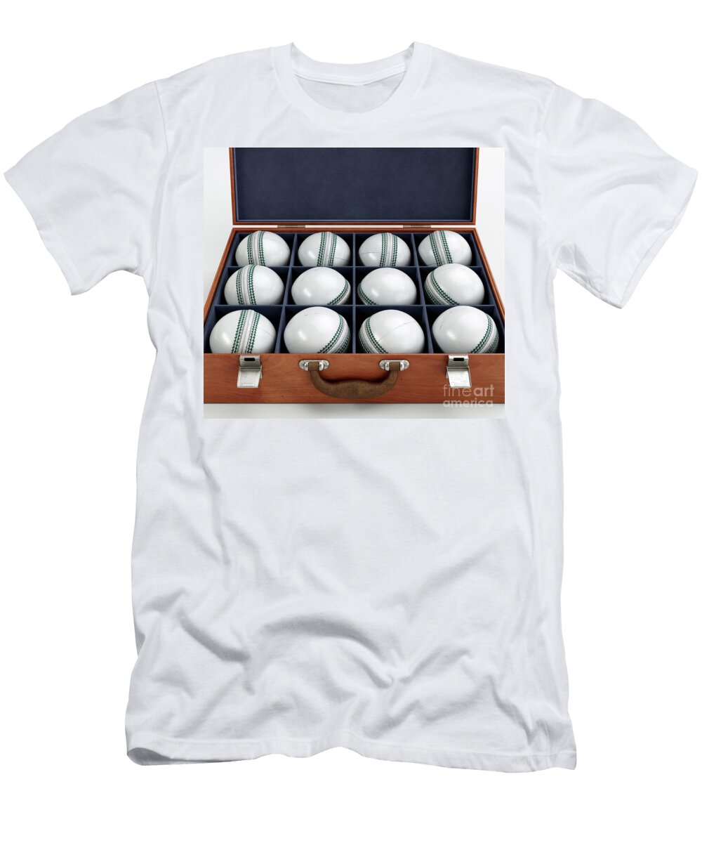 18 Cricket Balls in Display Box Allan Swart T-Shirt