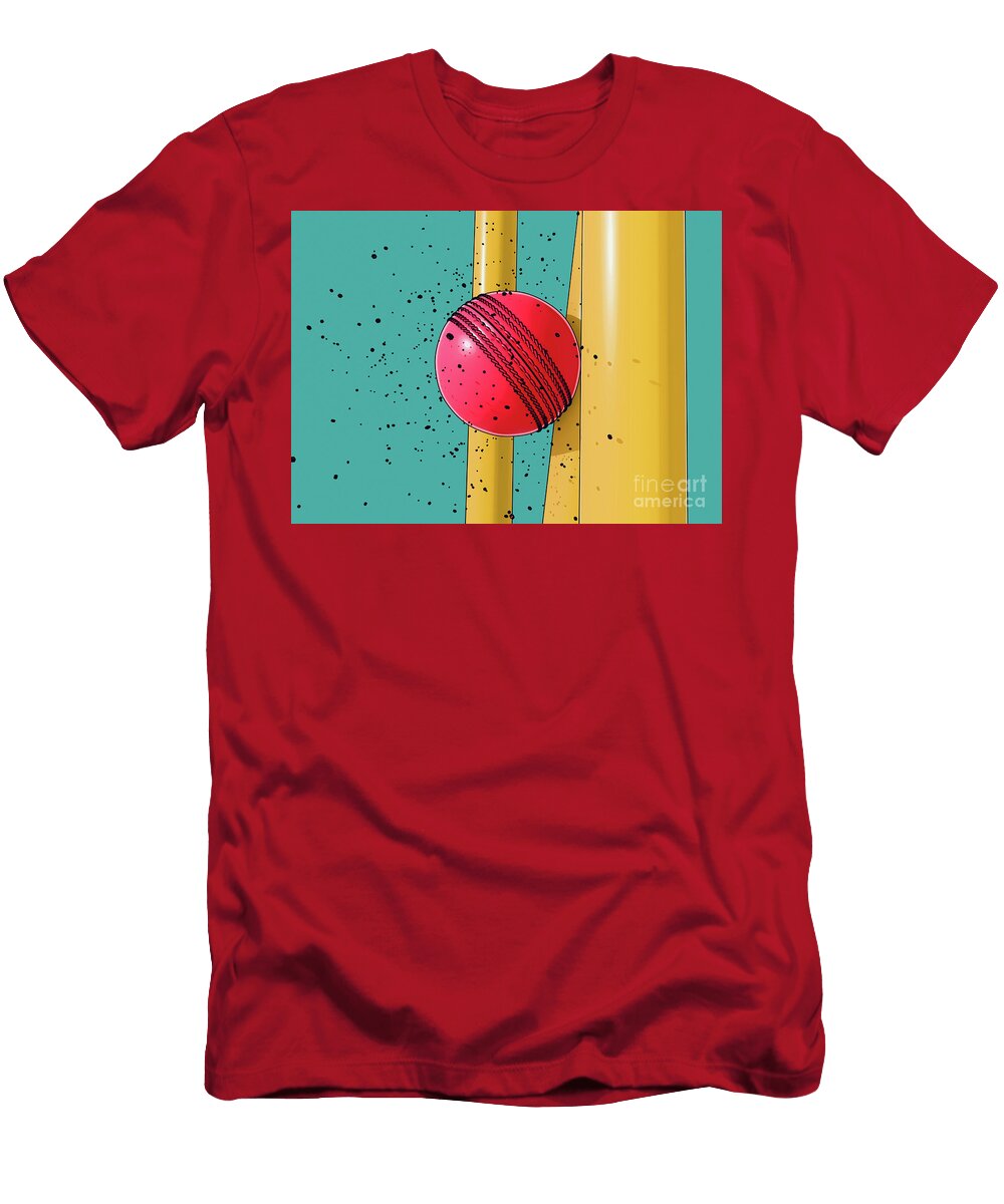 18 Cricket Wicket Stumps Allan Swart T-Shirt