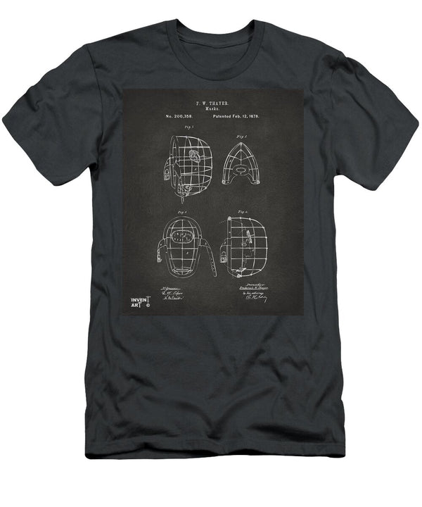 1878 Baseball Catchers Mask Patent Gray Nikki Marie Smith T-Shirt