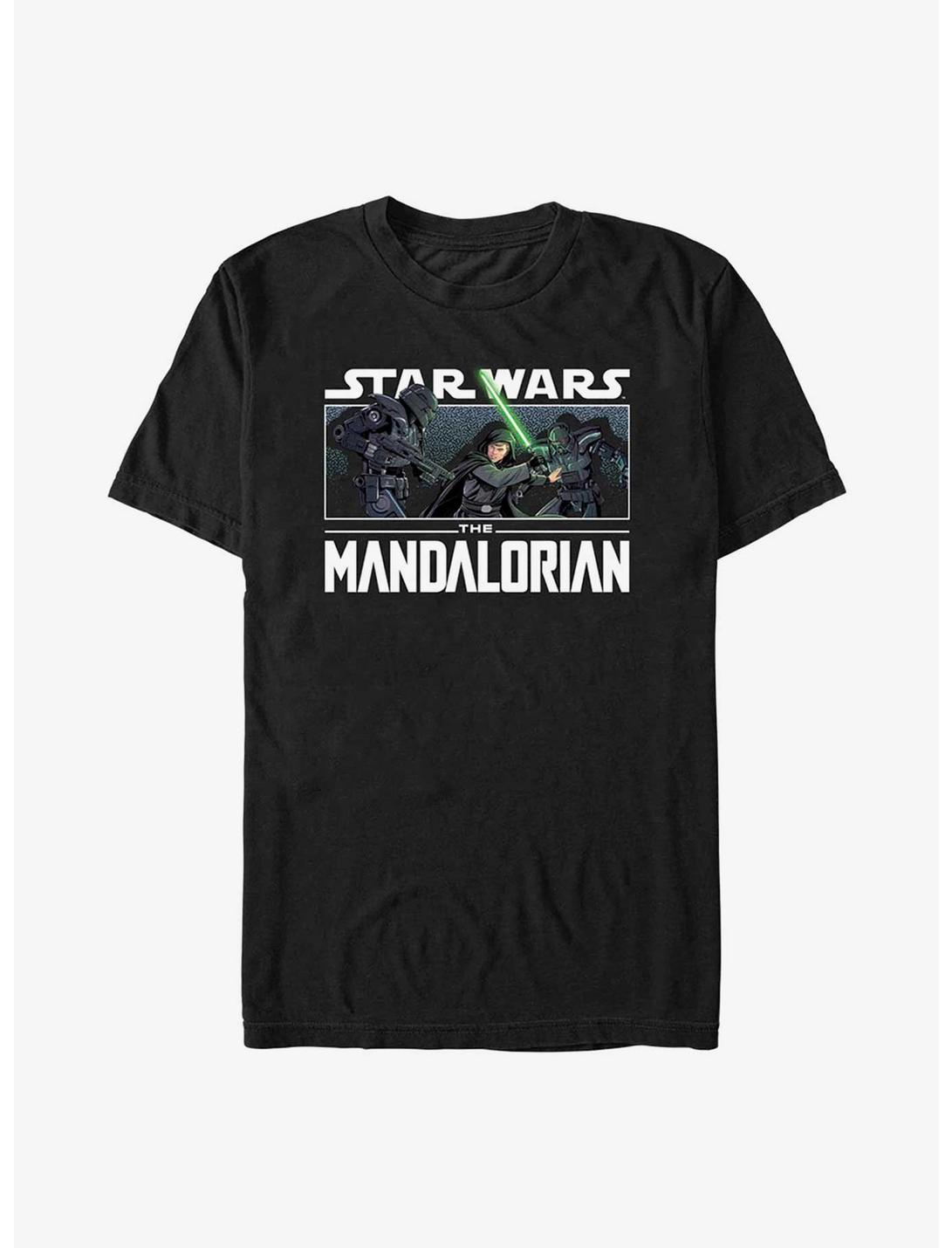 T-shirt Star Wars The Mandalorian Luke Skywalker contre Dark Troopers