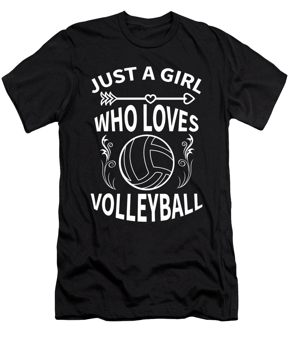 19 Just a Girl Who Loves Volleyball Organicfoodempire T-Shirt