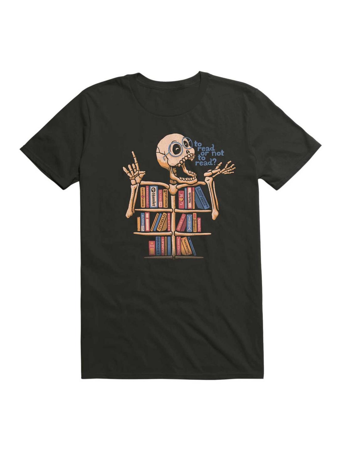 Skeleton Shelf Book Lover T-Shirt