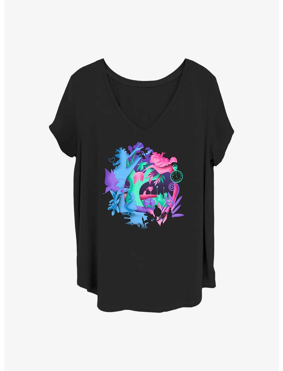 Disney Alice In Wonderland Chaos Wonderland Girls T-Shirt Plus Size