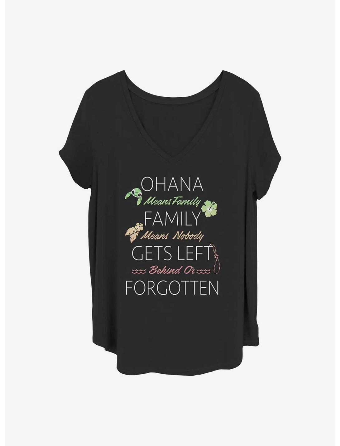 Disney Lilo & Stitch Ohana Family Quoted Girls T-Shirt Plus Size