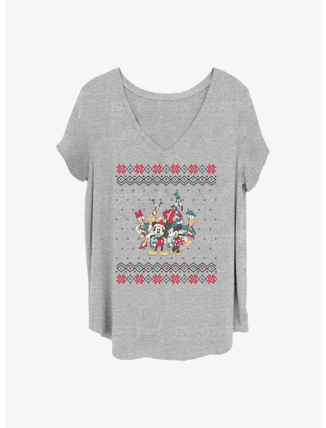 Disney Mickey Mouse Mickey And Friends Christmas Girls T-Shirt Plus Size