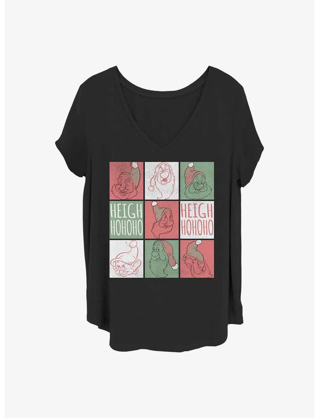 Disney Princesses Santa Squares Girls T-Shirt Plus Size
