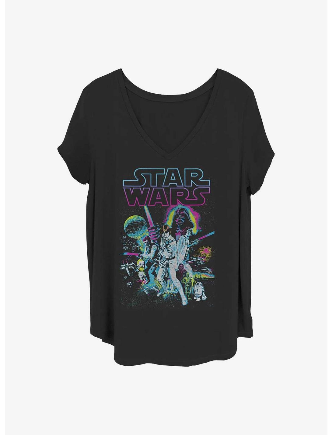 Star Wars Neon Hope Girls T-Shirt Plus Size