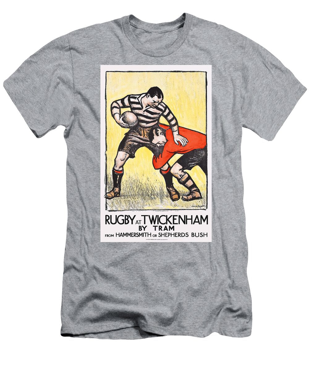 1921 Rugby At Twickenham Advertising Poster Retro Graphics T-Shirt