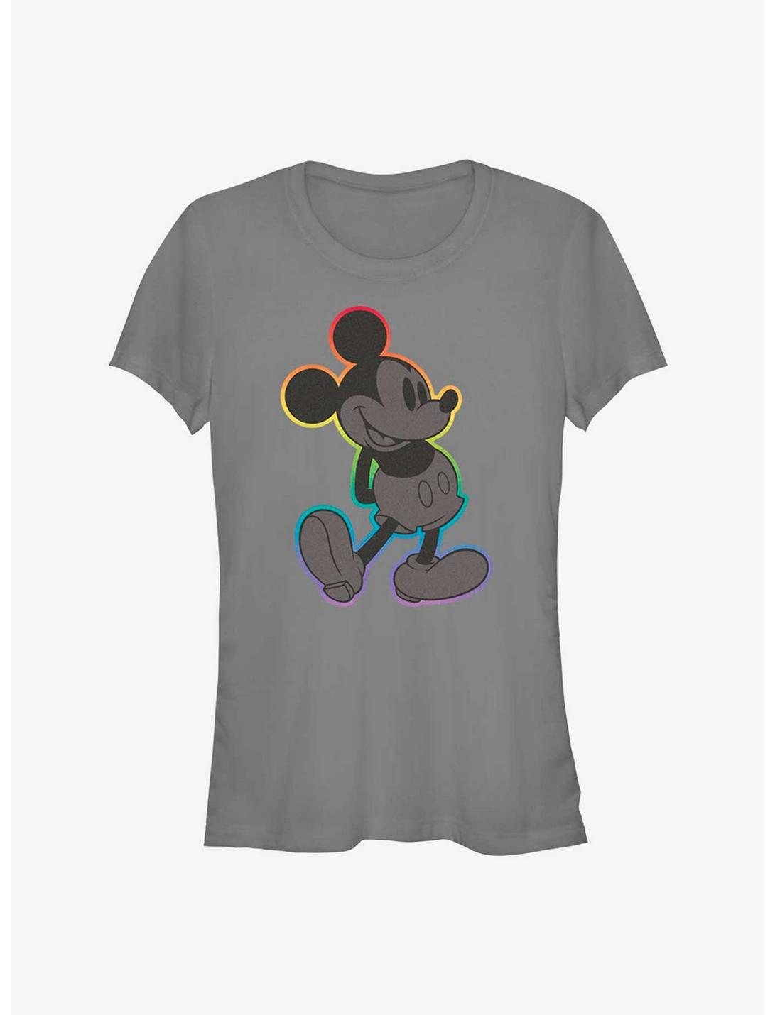 T-shirt Disney Mickey Mouse Mickey Arc-en-ciel Fierté Contour