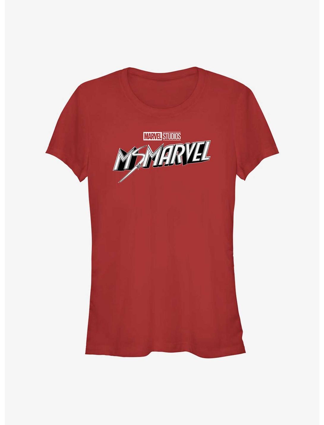 T-shirt fille logo Marvel Miss Marvel niveaux de gris