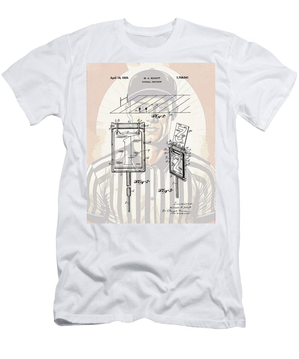 1929 Football Referee Down Marker Patent Dan Sproul T-Shirt
