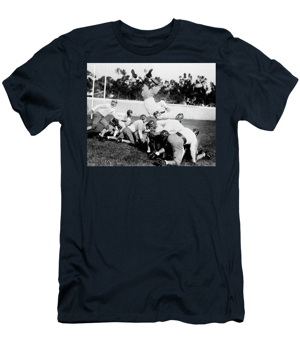 1930s 1940s Leather Helmet Era Football Vintage Images T-Shirt
