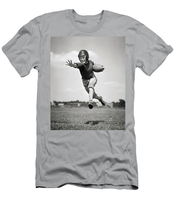 1940s Boy Wearing Helmet Football Vintage Images T-Shirt