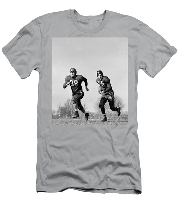 1940s Two Football Player Running Vintage Images T-Shirt