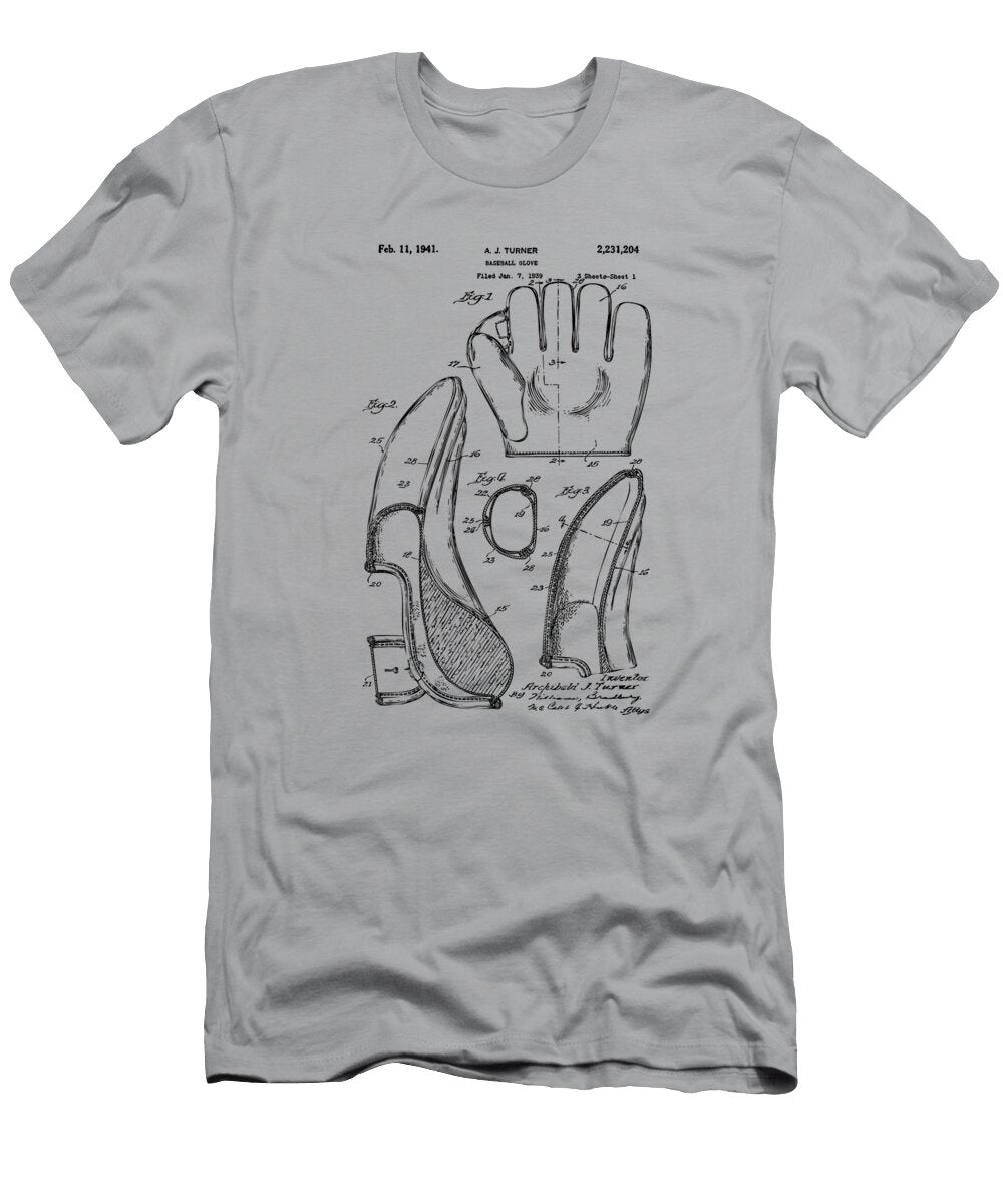 1941 Baseball Glove Patent Vintage Nikki Marie Smith T-Shirt