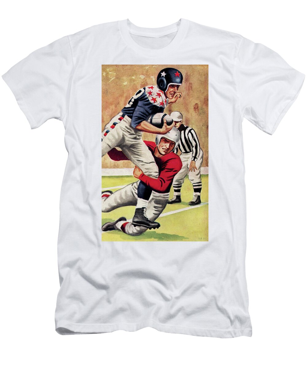 1954 Football Action Row One Brand T-Shirt