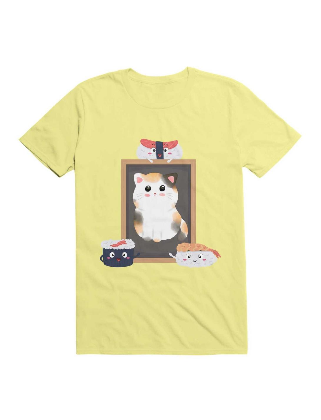 Kawaii Funny Sushi Loves Cute Cat Kawaii T-Shirt