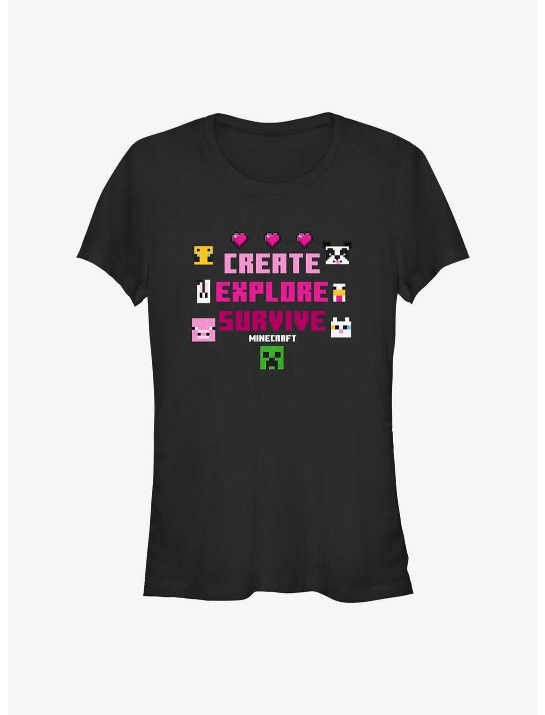 Minecraft Create Explore Survive Girls T-Shirt