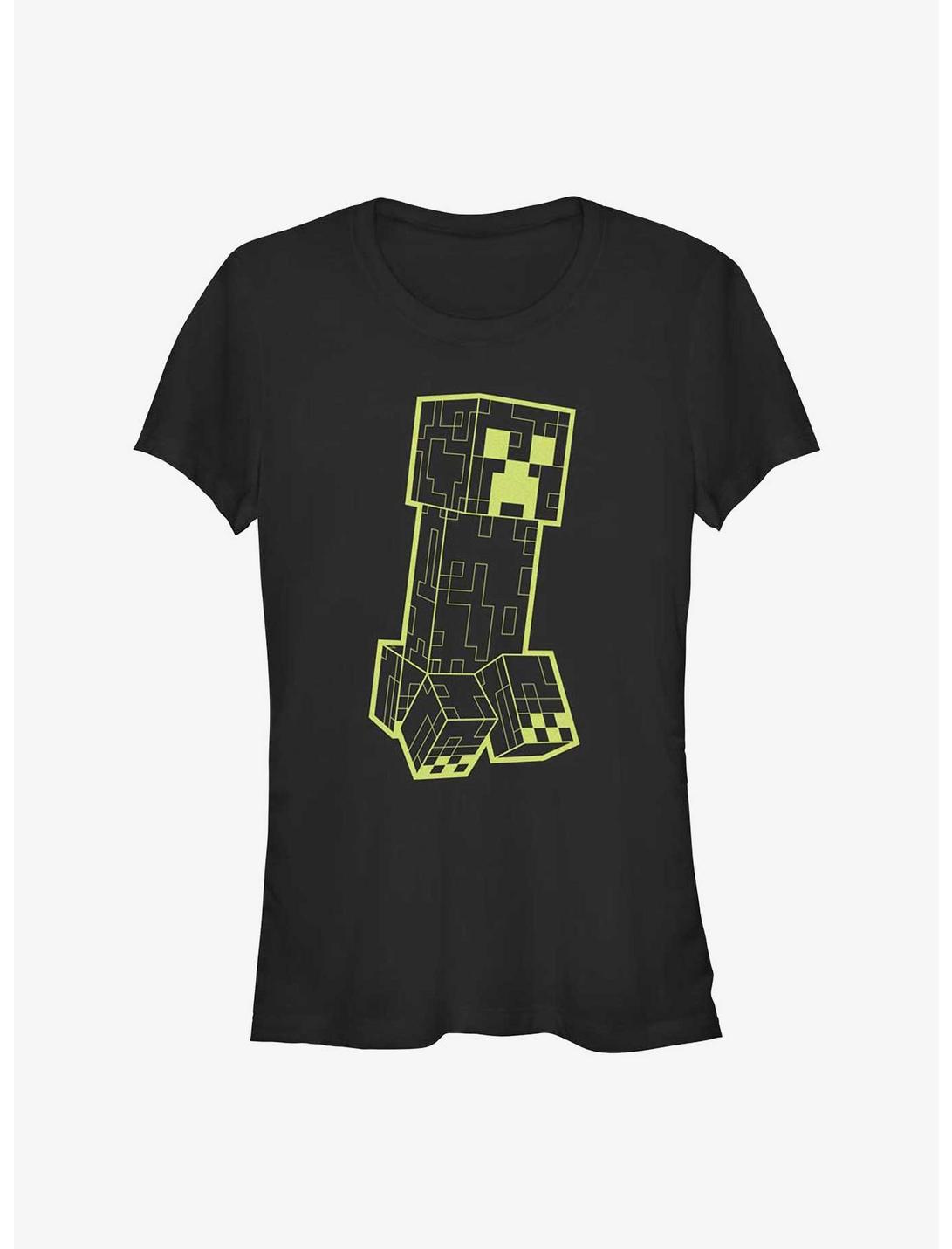 Minecraft Neon Creeper Girls T-Shirt