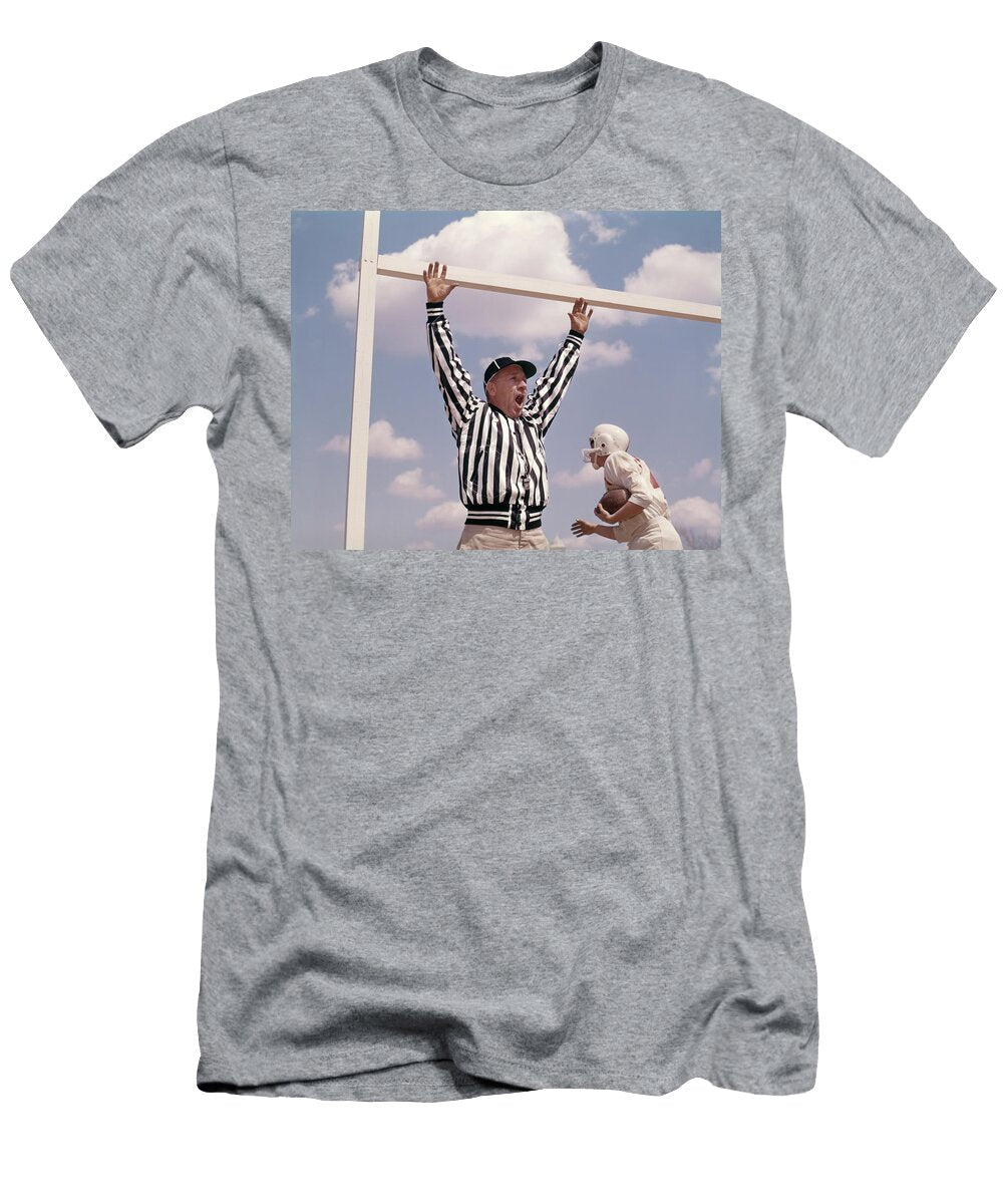 1960s Football Referee Holding Up Arms Vintage Images T-Shirt