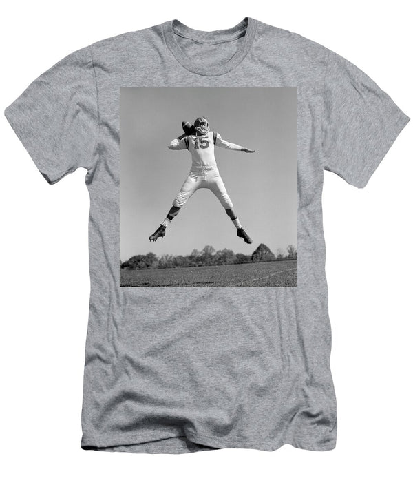 1960s Quarterback Jumping and Throwing Vintage Images T-Shirt
