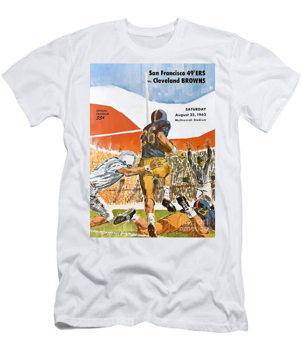 1962 San Francisco 49ers Vs Cleveland Browns Program Robert Williams T-Shirt