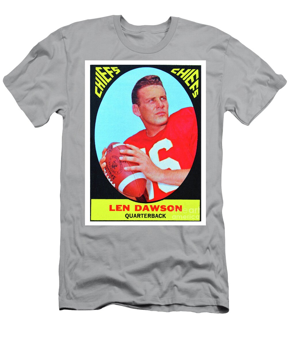 1967 Topps Len Dawson Football Card David Lee Thompson T-Shirt