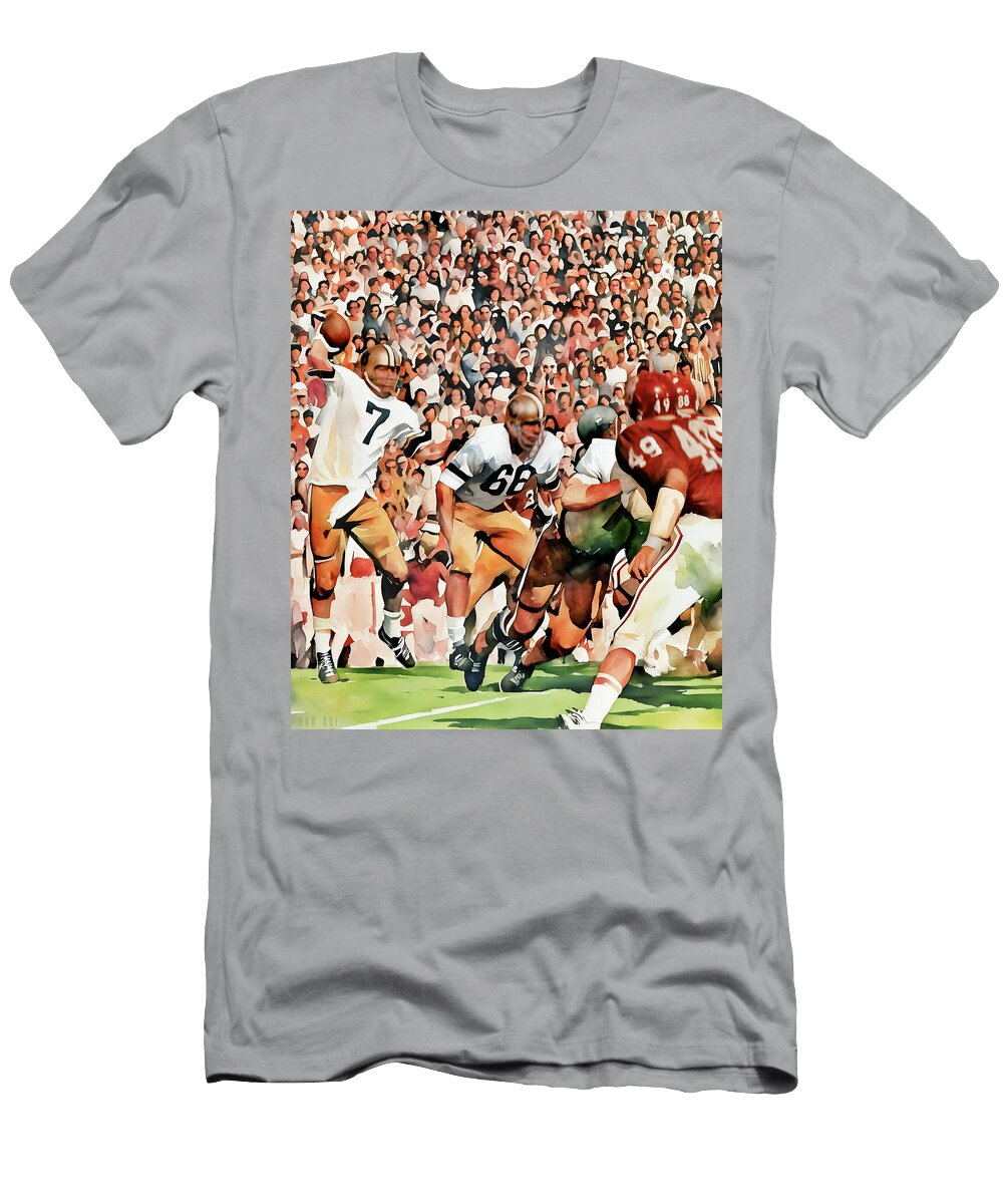 1971 College Football Action Row One Brand T-Shirt