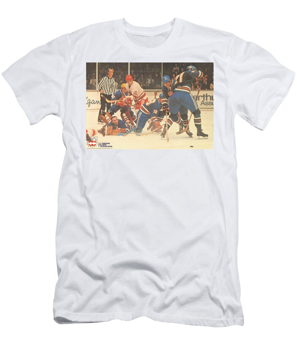1976 Innsbruck Winter Olympics Advertising Poster Hockey Redemption Road T-Shirt