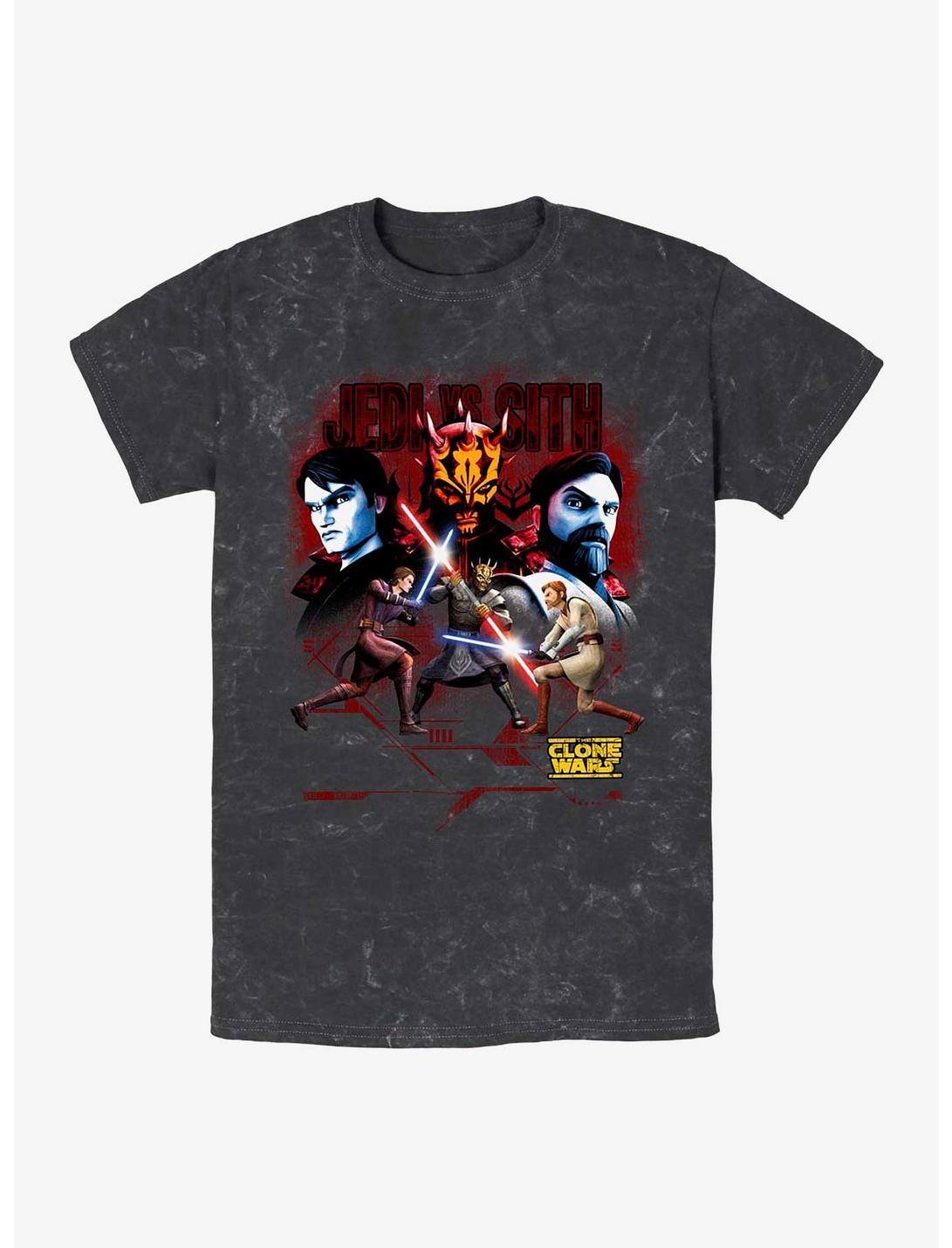 Star Wars: The Clone Wars Jedi Vs Sith Mineral Wash T-Shirt