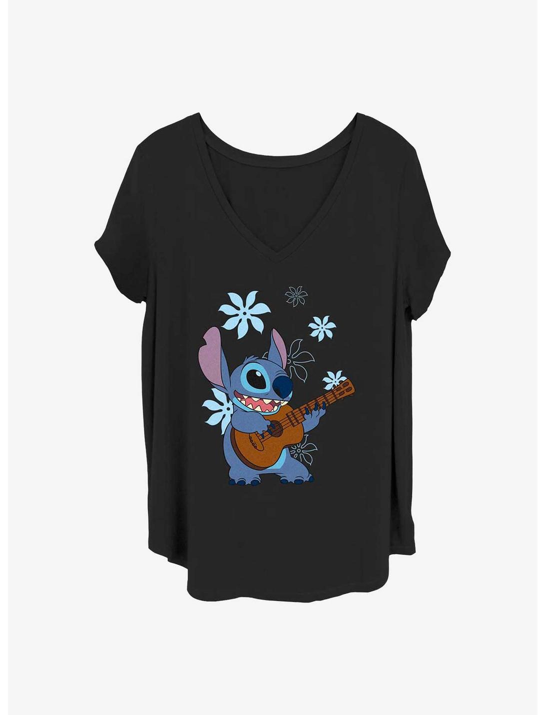 T-Shirt Fille Disney Lilo & Stitch Music Man Stitch Grande Taille