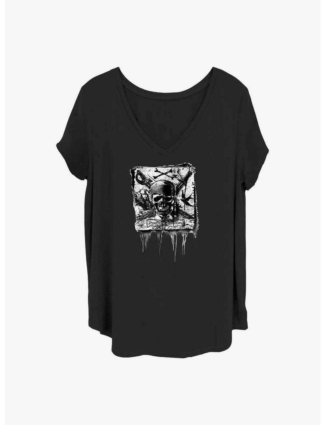 T-shirt fille grande taille Disney Pirates des Caraïbes Crâne de Sparrow